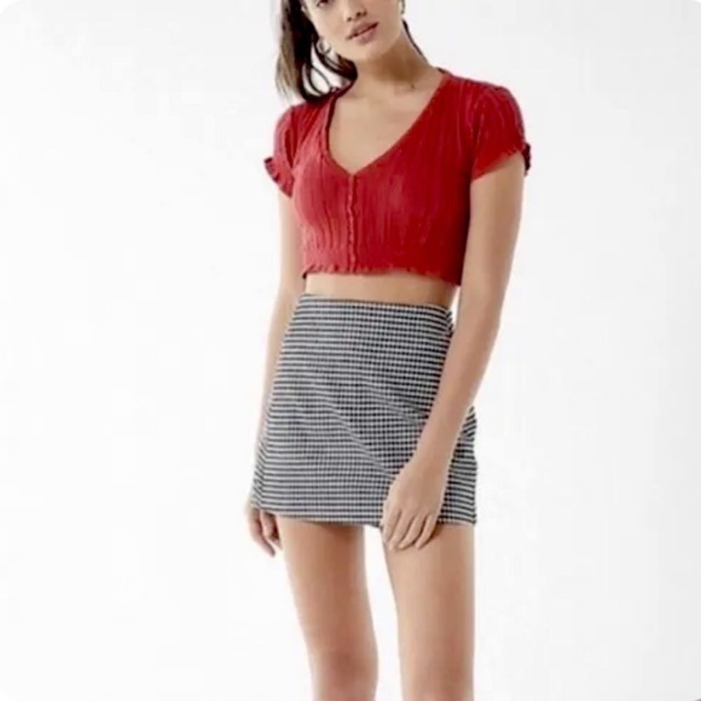 🎲NWOT Urban Outfitters Check Side Pocket Mini Skirt 🎲 Women’s Skirt Size M